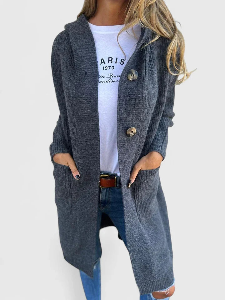 Women's Classic Button Longline Cardigan