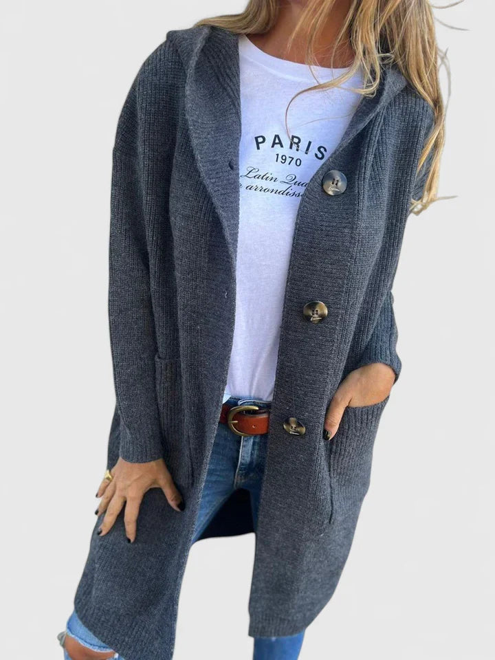 Women's Classic Button Longline Cardigan