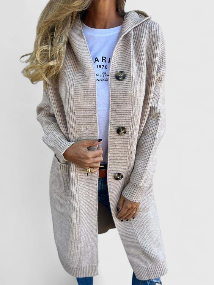 Women's Classic Button Longline Cardigan