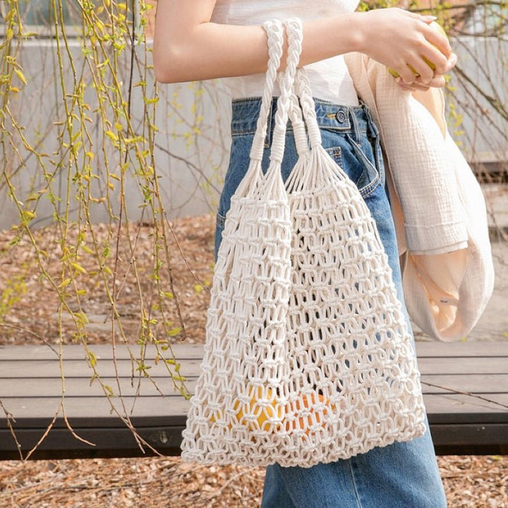 Women's Handmade Macrame Cotton Tote Bag