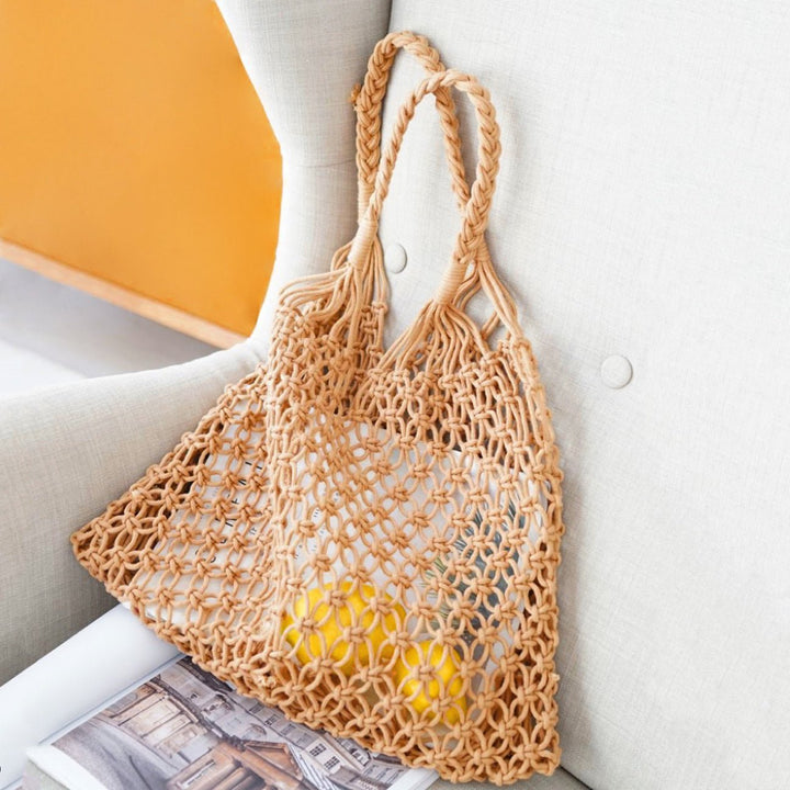 Women's Handmade Macrame Cotton Tote Bag