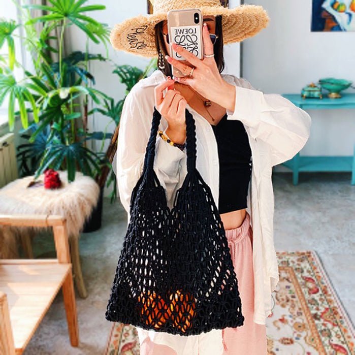 Women's Handmade Macrame Cotton Tote Bag