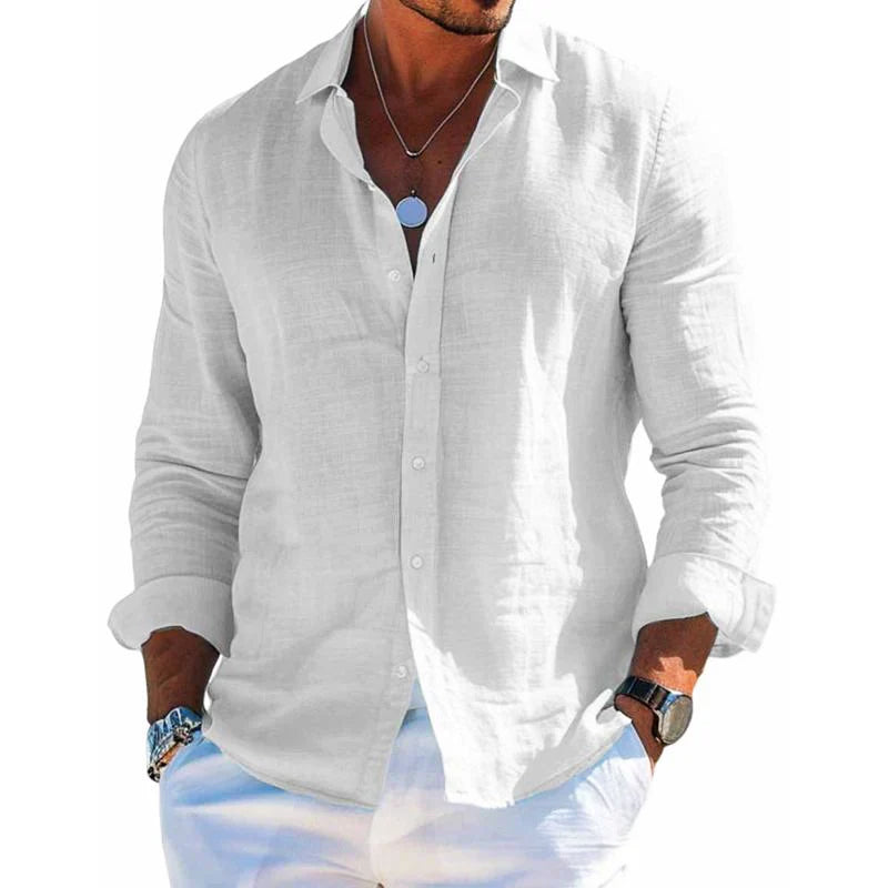 Grant | Men's Classic Collared Long Sleeve Dress Shirt
