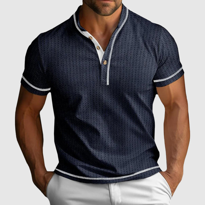 Grant | Men's Stand Collar Short Sleeve Knit Shirt