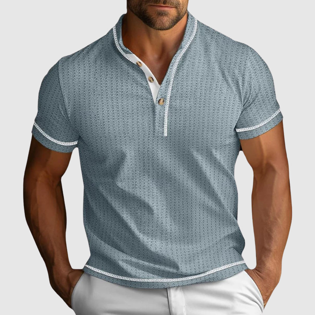 Grant | Men's Stand Collar Short Sleeve Knit Shirt