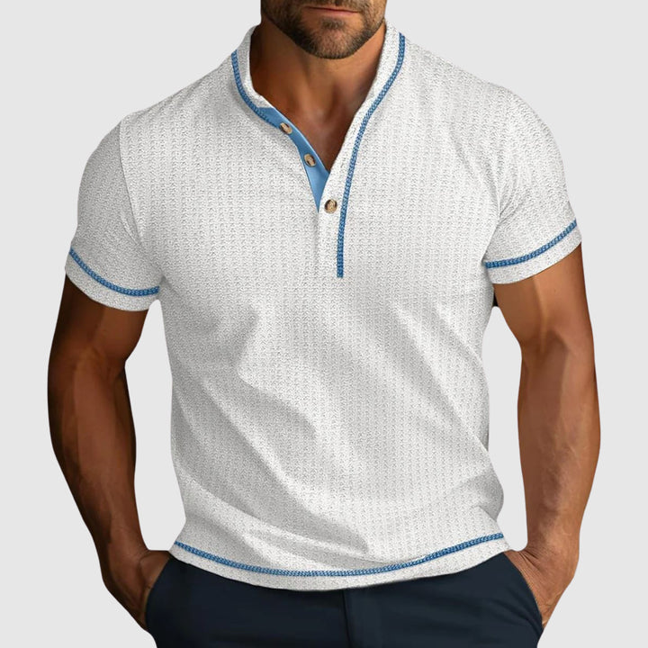 Grant | Men's Stand Collar Short Sleeve Knit Shirt