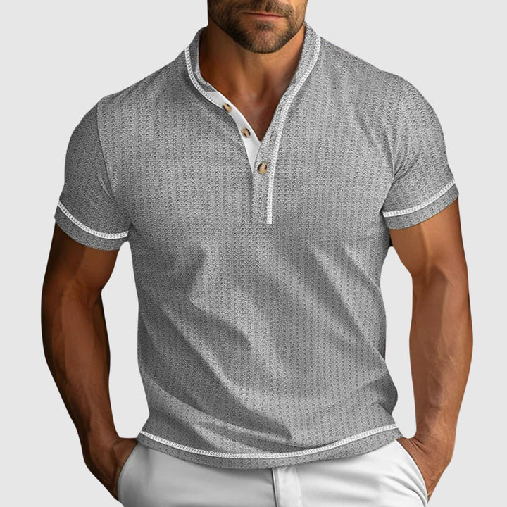 Grant | Men's Stand Collar Short Sleeve Knit Shirt