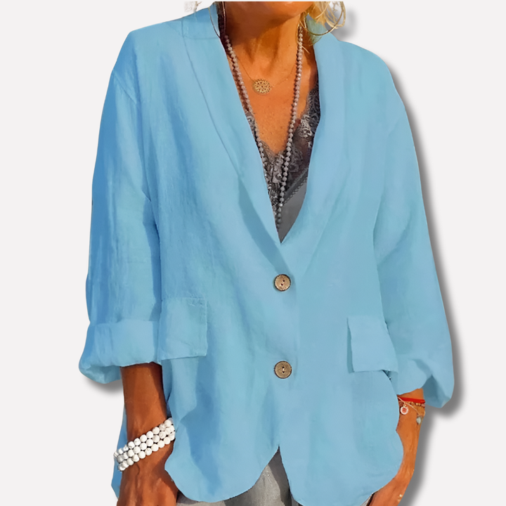 Women's Relaxed Fit Lightweight Linen Blazer