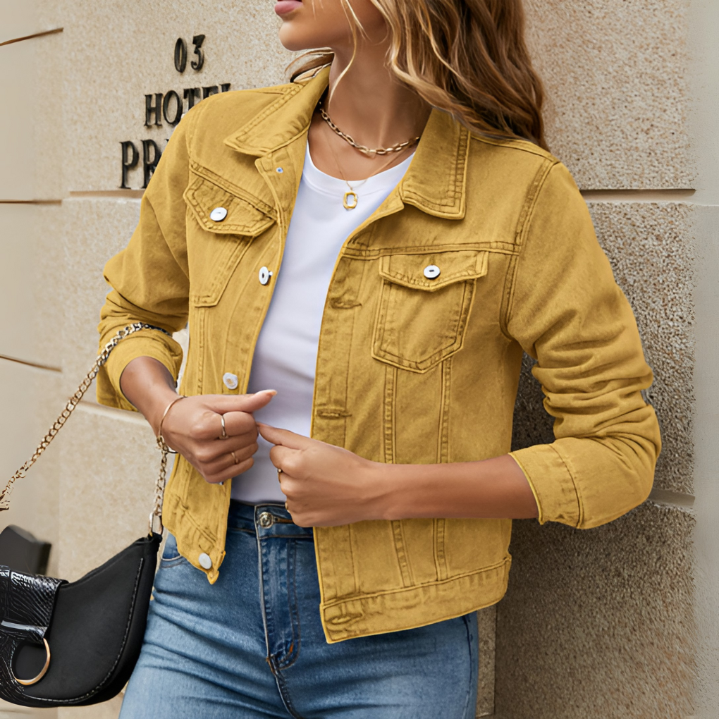 Women's Classic Button Down Denim Jacket