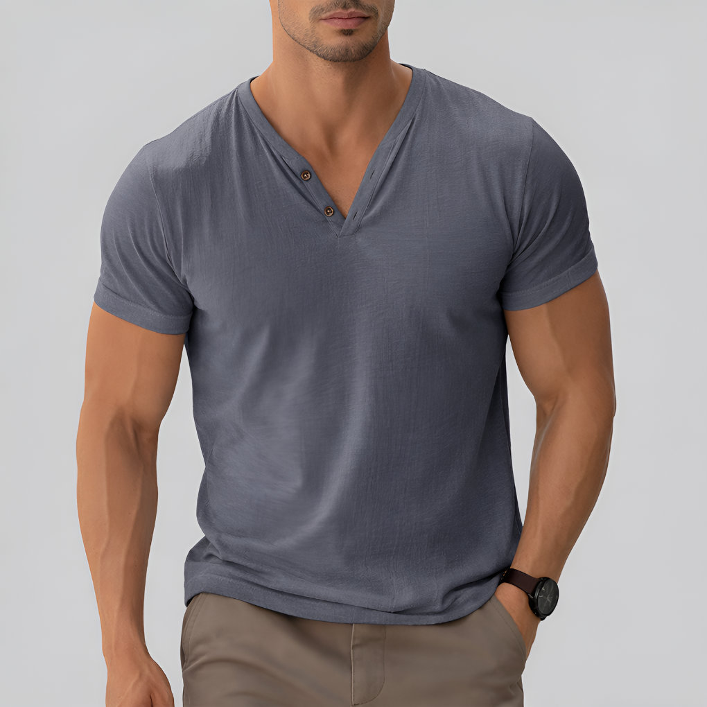 Men's Classic V-Neck Shirt – Timeless Style and Everyday Comfort