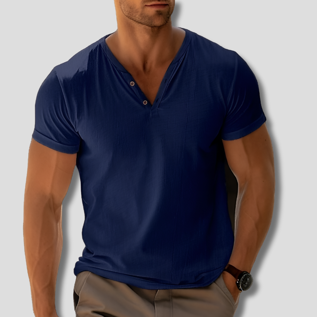 Men's Classic V-Neck Shirt – Timeless Style and Everyday Comfort