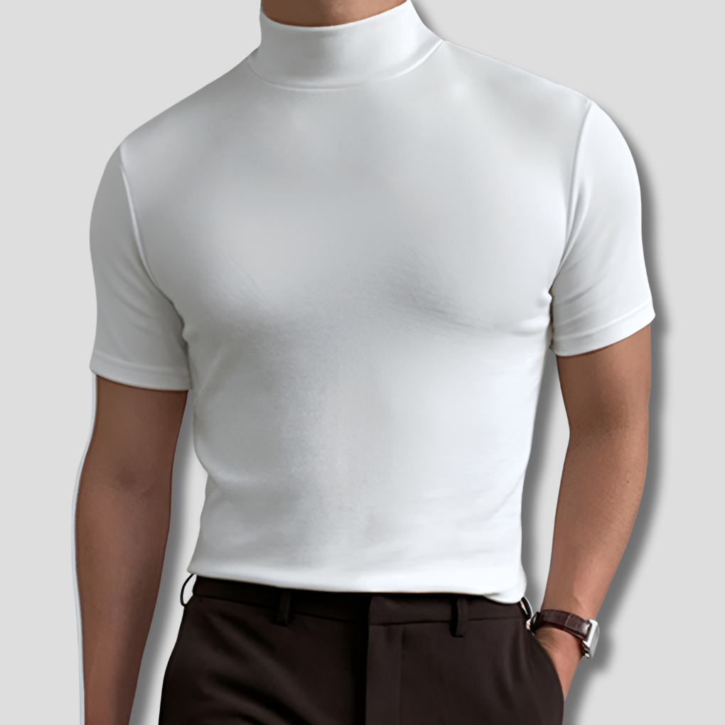 Men's Stylish High-Collar Casual T-Shirt