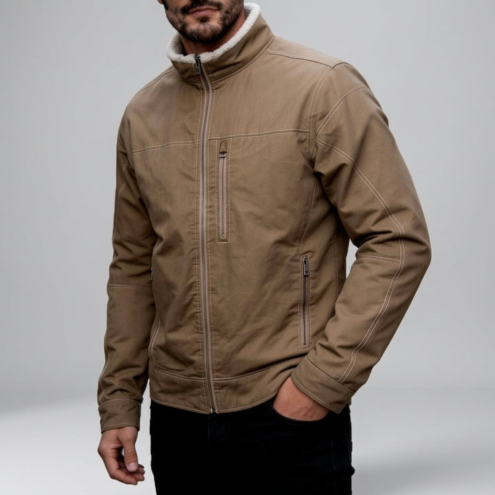 Men's Full-Zip Jacket with Sherpa Collar