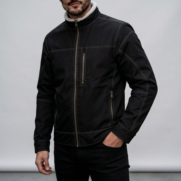 Men's Full-Zip Jacket with Sherpa Collar