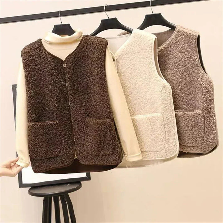 Women's Classic Soft Relaxed Fit Winter Cardigan with Vest