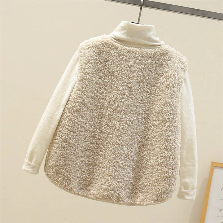 Women's Classic Soft Relaxed Fit Winter Cardigan with Vest