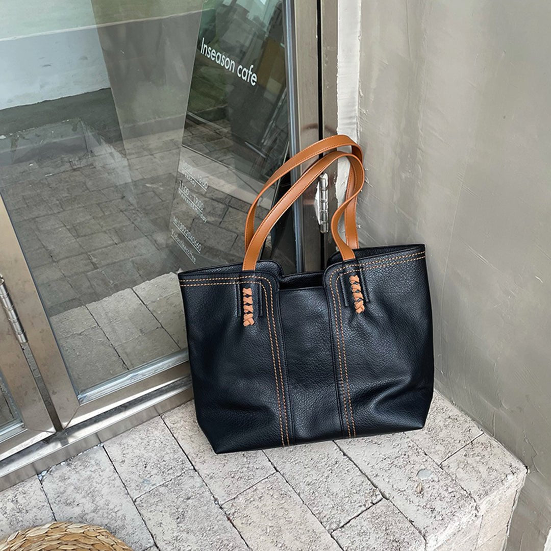 Women's Minimalist Vegan Leather Tote Bag