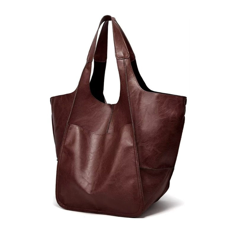Women's Oversized Vegan Leather Tote Bag