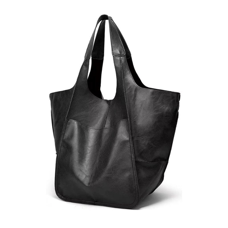 Women's Oversized Vegan Leather Tote Bag