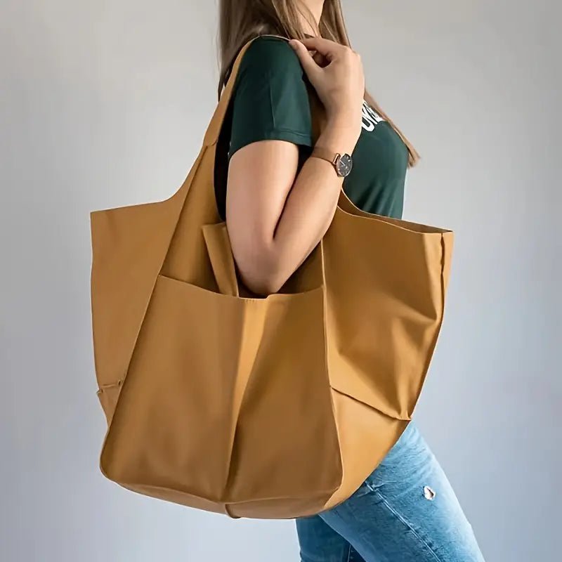 Women's Oversized Vegan Leather Tote Bag