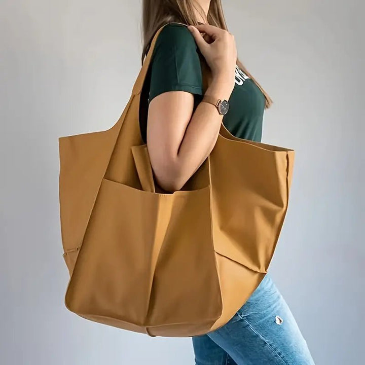 Women's Oversized Vegan Leather Tote Bag