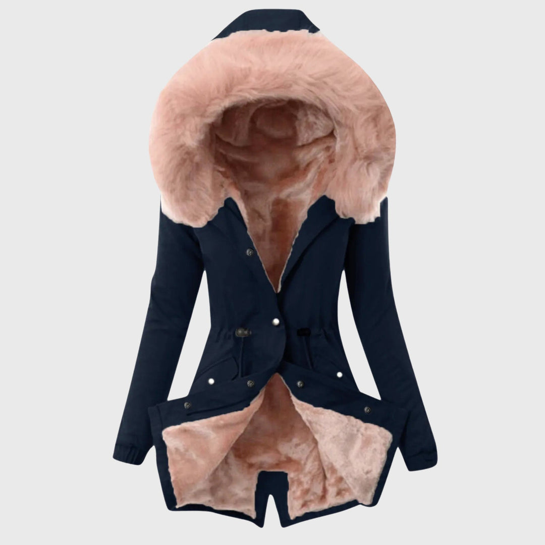 Women's Faux Fur-Lined Hooded Winter Parka