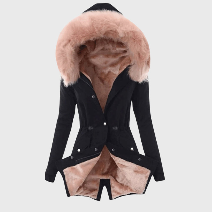 Women's Faux Fur-Lined Hooded Winter Parka