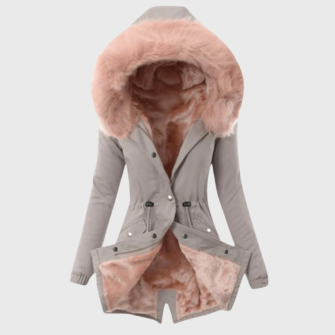 Women's Faux Fur-Lined Hooded Winter Parka