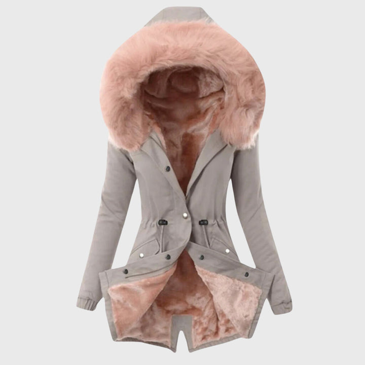Women's Faux Fur-Lined Hooded Winter Parka