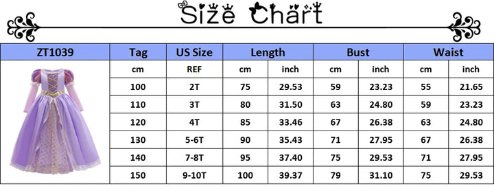 Halloween's Girls Puff Sleeve Ball Gown Dress with Applique Detail