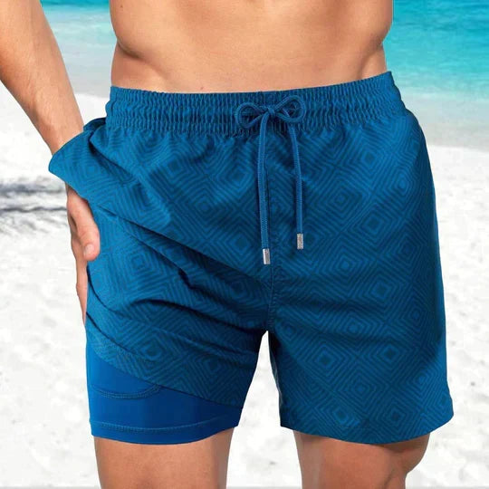 Men's Stylish Swim Shorts with Lining and Phone Pocket