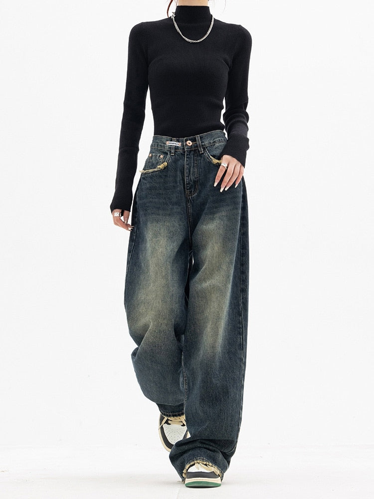 Rosa | Women's High-Waisted Wide-Leg Baggy Jeans