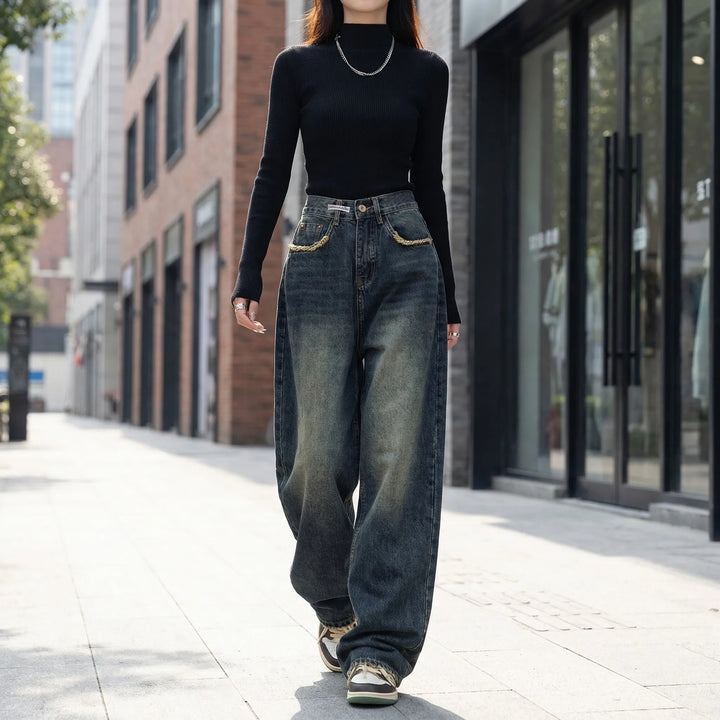 Rosa | Women's High-Waisted Wide-Leg Baggy Jeans