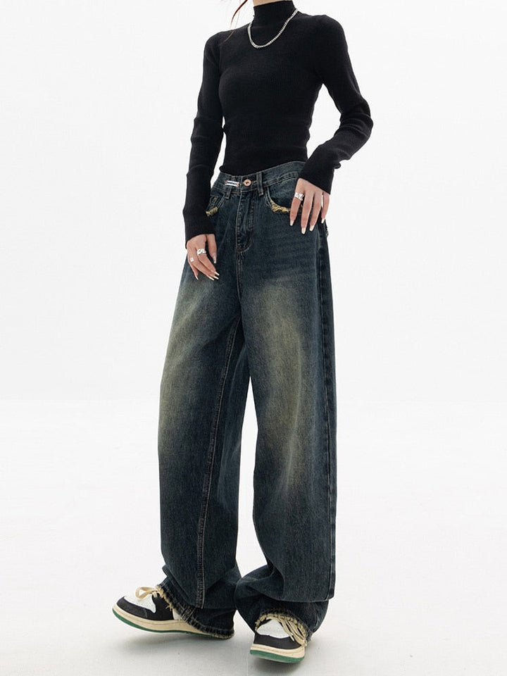 Rosa | Women's High-Waisted Wide-Leg Baggy Jeans