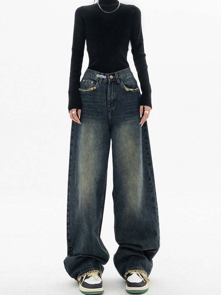 Rosa | Women's High-Waisted Wide-Leg Baggy Jeans