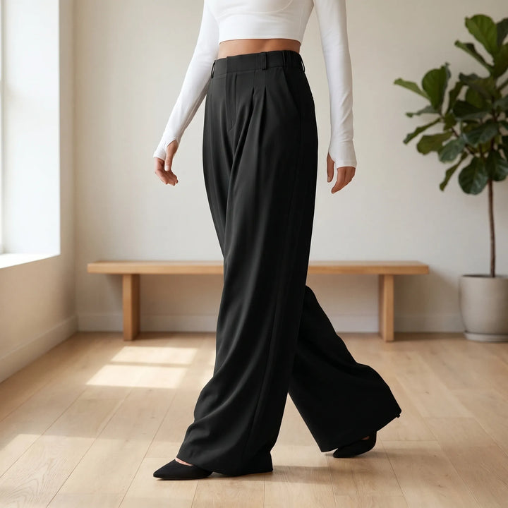 Sophia | Women's High-Waisted Wide-Leg Pants