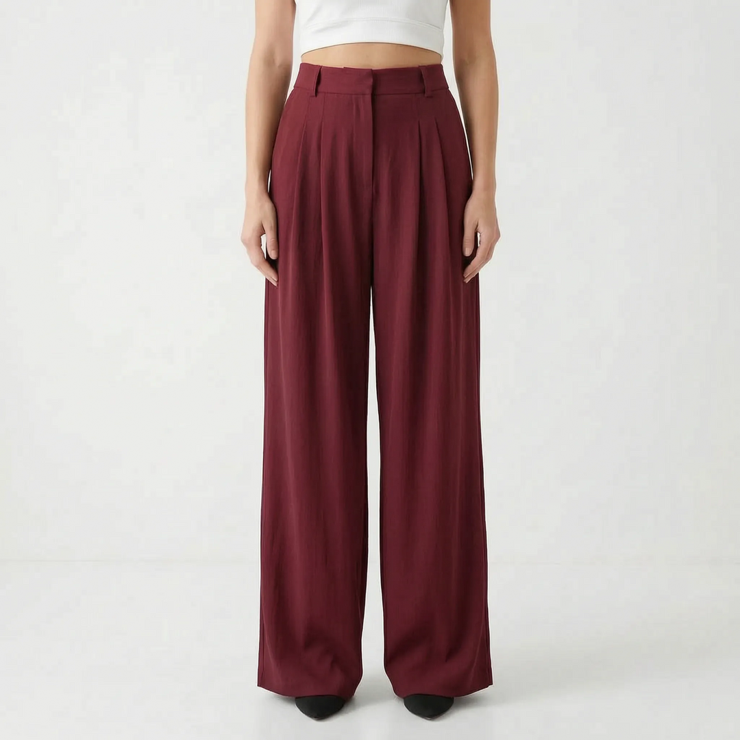 Sophia | Women's High-Waisted Wide-Leg Pants