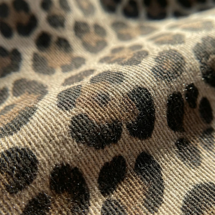 Candice | Women's High-Waisted Leopard Print Jeans
