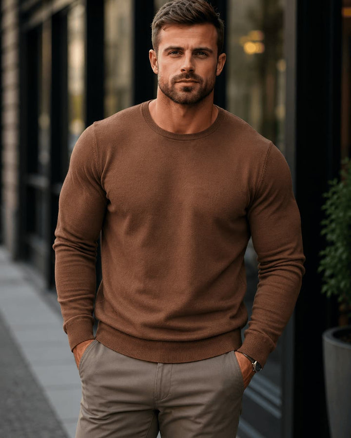Men's Washable Crewneck Sweater