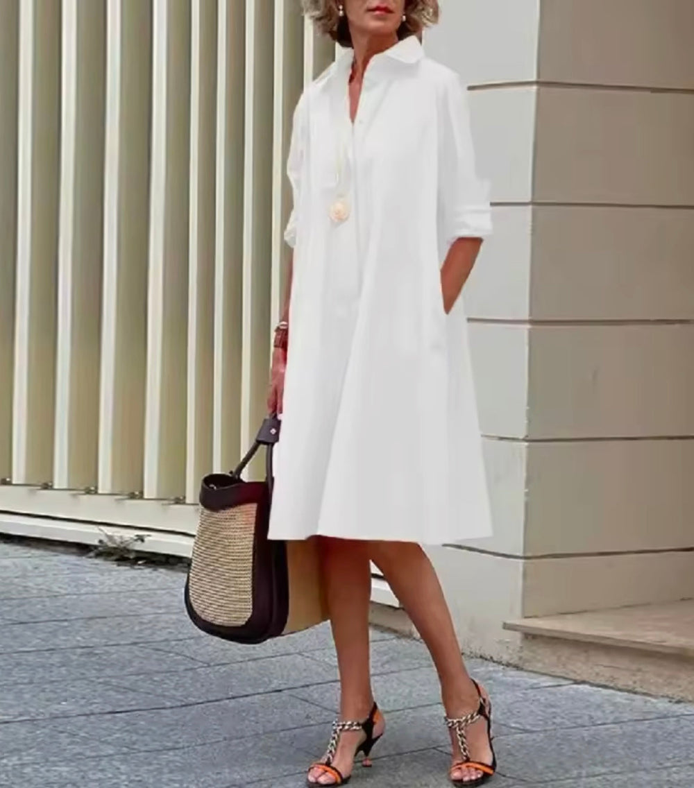 Judy | Women's Classic Shirt Dress-Trendy 4 Fit