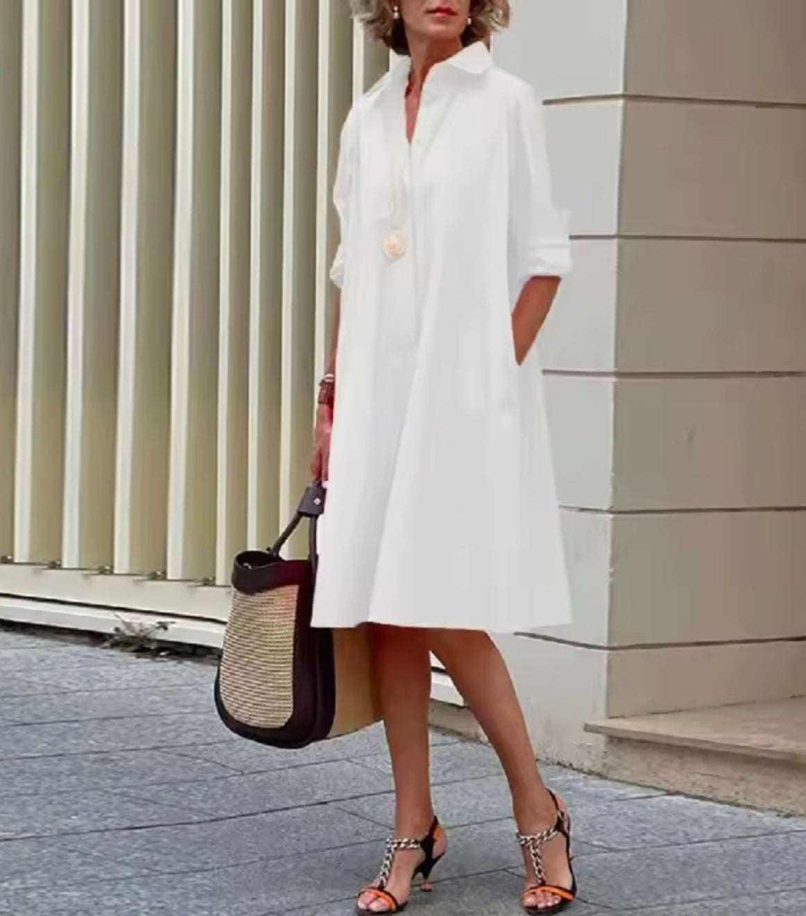 Judy | Women's Classic Shirt Dress-Trendy 4 Fit
