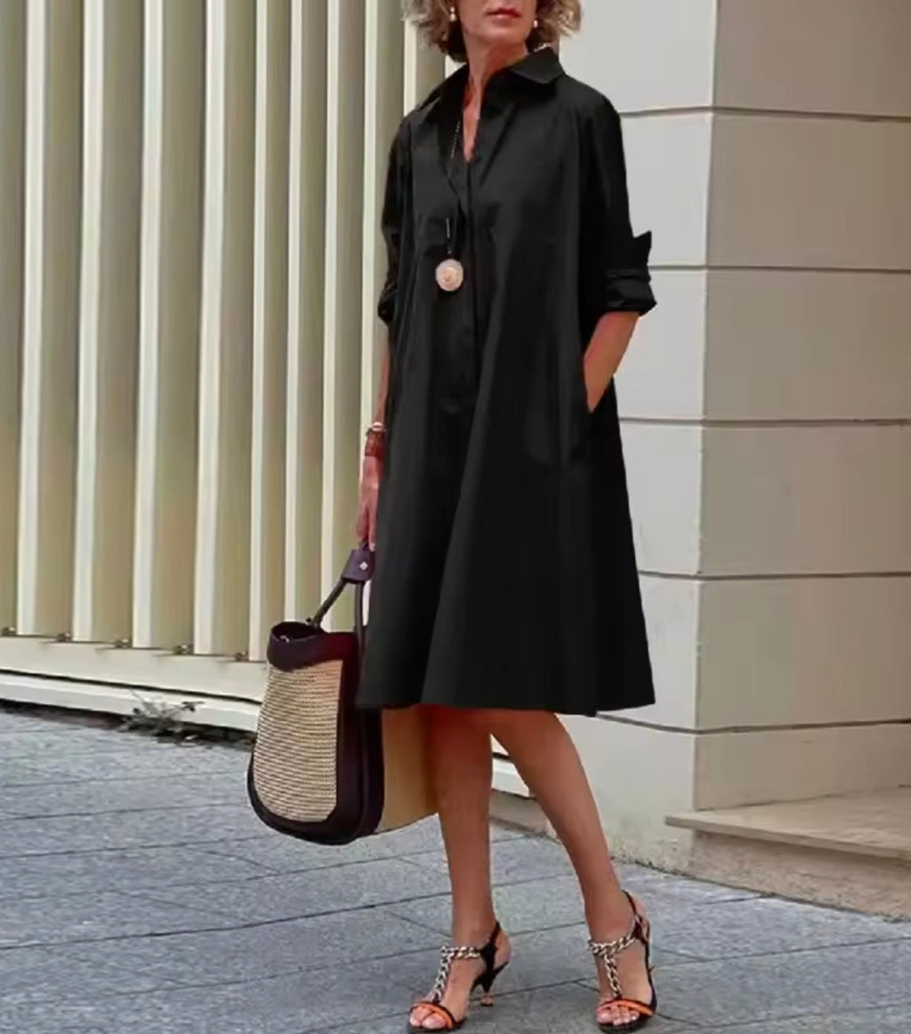 Judy | Women's Classic Shirt Dress-Trendy 4 Fit