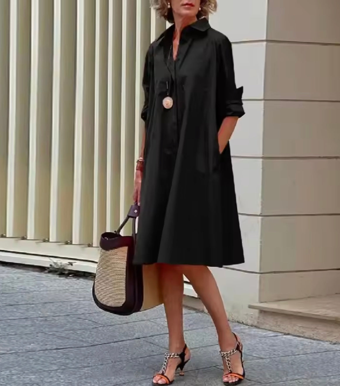 Judy | Women's Classic Shirt Dress-Trendy 4 Fit