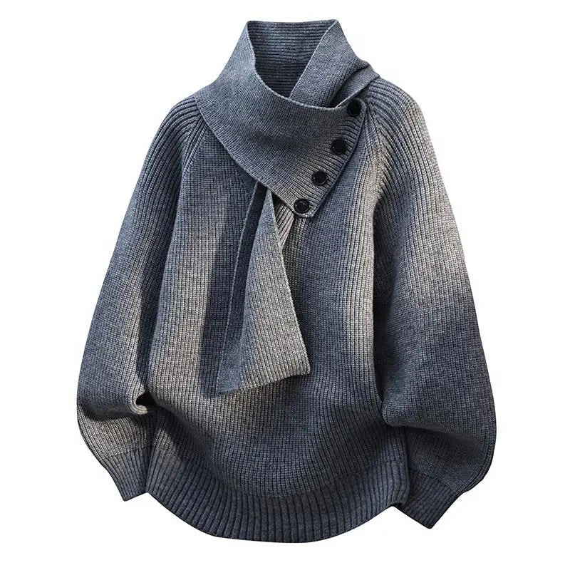 Women's Cozy Scarf Neck Winter Sweater