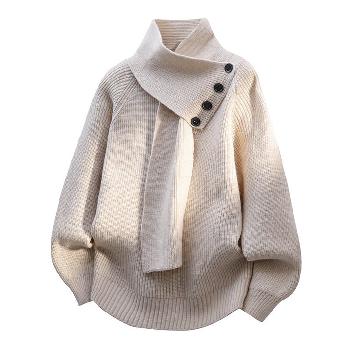 Women's Cozy Scarf Neck Winter Sweater