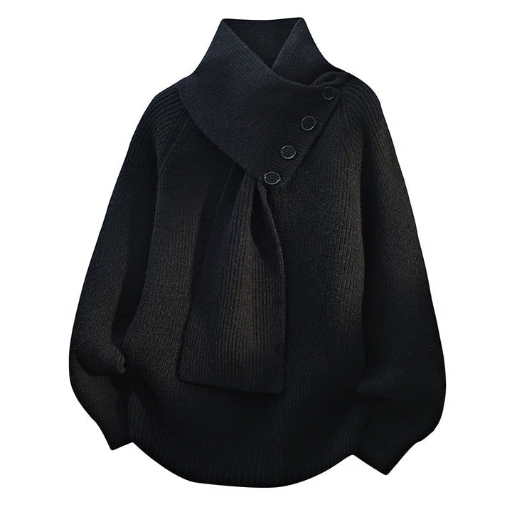 Women's Cozy Scarf Neck Winter Sweater