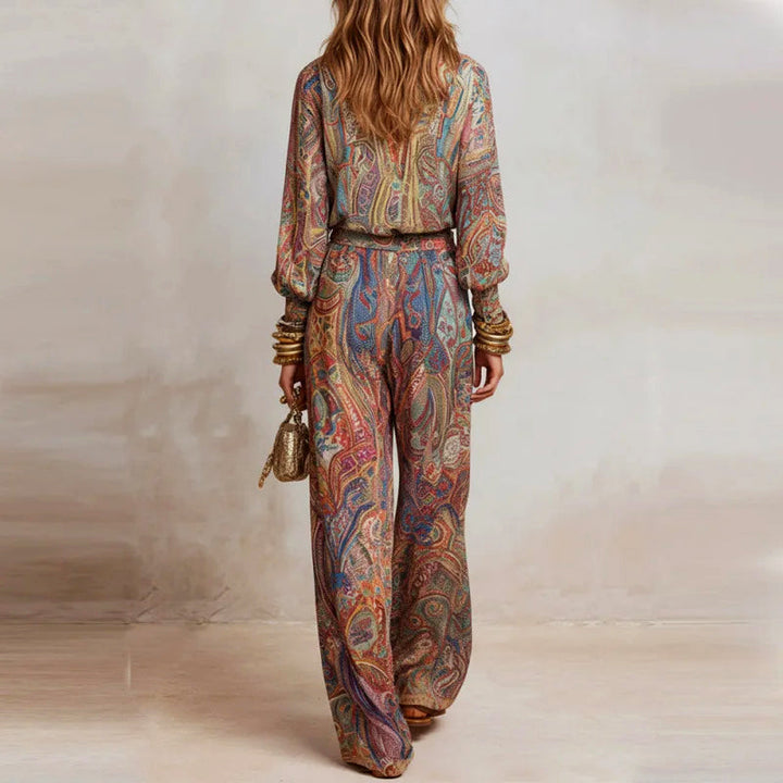 Isabella | Women's Sophisticated Paisley Print Lounge Set