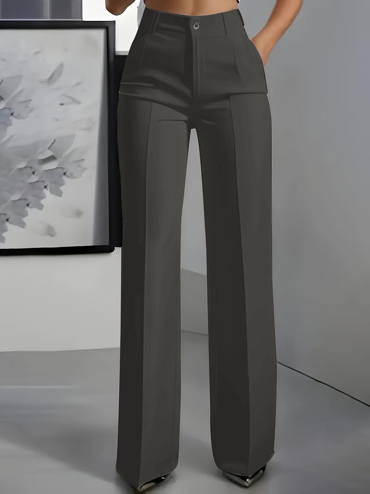 Women's Classic High-Waisted Pleated Wide-Leg Pants