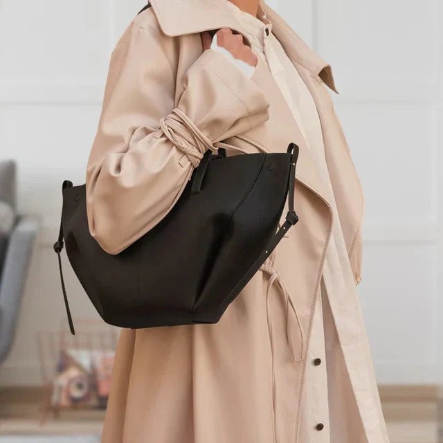 Women's Oversized Vintage PU Leather Tote Bag