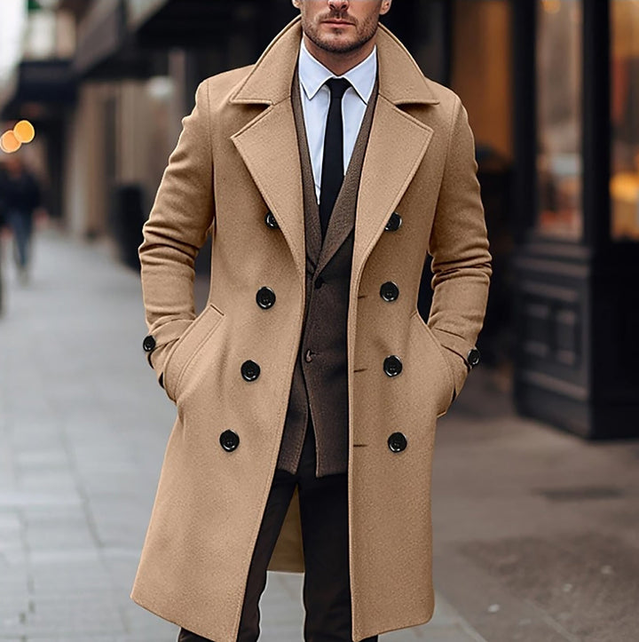 Men's Elegant Wool Coat for Stylish Comfort